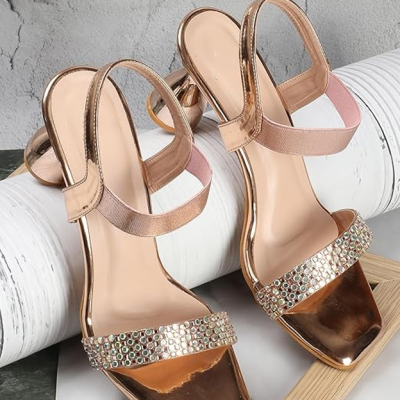 Women Stylish Fashion Embellished Sandals for Outdoor, Party, Wedding and Holidays with Stiletto Heels